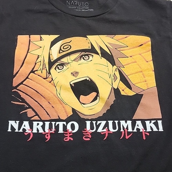 Naruto Shippuden Graphic T-Shirt Mens Small Uzumaki Anime Manga Black S - Picture 5 of 9